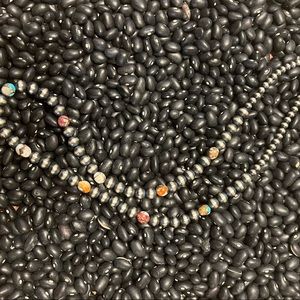Native American made Navajo pearl and natural stone necklace